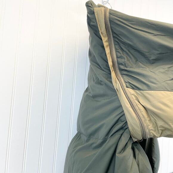 Rocky Mens 2XL Down Puffer‎ Convertible Jacket Vest Olive Green Tan Winter FLAW - Picture 6 of 14